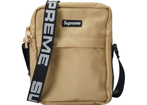 supreme shoulder bag ss18 tan fake|real supreme stitching.